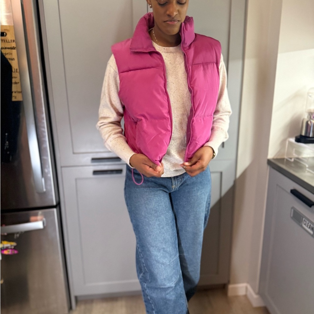 Women's Pink Puffer Vest